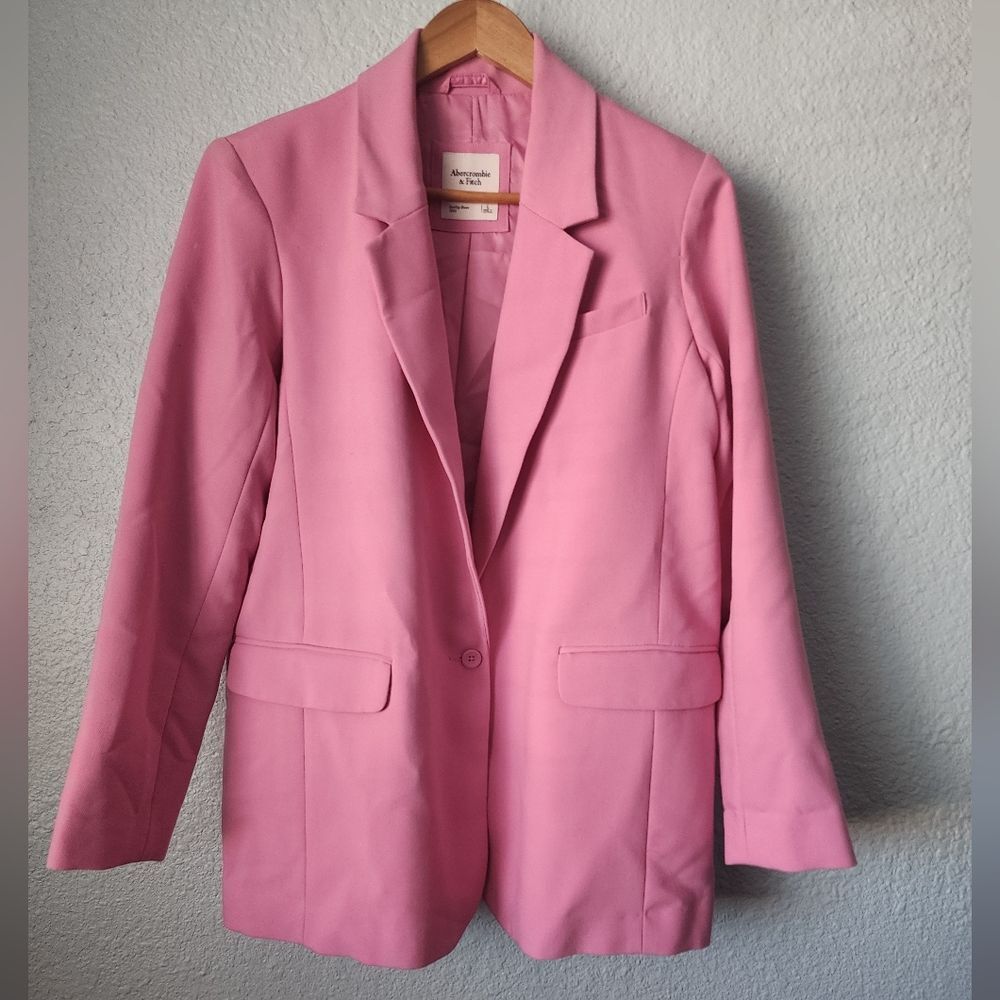 Abercrombie & Fitch Pink Blazer Tailored Suit Jacket